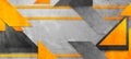 Hi-tech abstract orange grey banner background