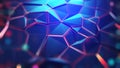 Hi-tech background 3D illustration. Cyber field in neon rays, big data array and techno innovation