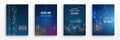 Hi-tech brochure flyer template. Abstract futuristic design concept. Technology background design, booklet, leaflet, annual report