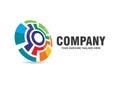 Hi-tech circle company logo design Royalty Free Stock Photo
