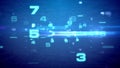 Abstract digits rushing in cyberspace Royalty Free Stock Photo