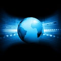 Vector technology background with globe Royalty Free Stock Photo