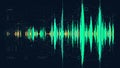 Hi-Tech digital technology frequency wave diagram concept, Futuristic hud visualizing complex data Royalty Free Stock Photo