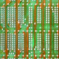 Hi-tech electronic circuit board green texture Royalty Free Stock Photo