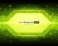 Hi tech green neon abstract innovation technology business background with glow particles realistic vector Royalty Free Stock Photo