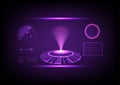 Hi-tech halogram background with radar scan gradient background Royalty Free Stock Photo