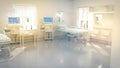 hi-tech clinic room, medical cure . fictitious design conceptual abstract 3D illustration