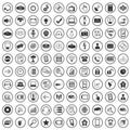 100 Hi-Tech icons set Royalty Free Stock Photo