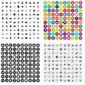 100 hi-tech icons set vector variant Royalty Free Stock Photo