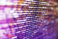 Hi-tech modern screen of data, digits and chars on monitor display. Programming code abstract background screen of software Royalty Free Stock Photo
