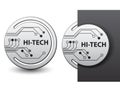 Hi-tech round circuit board attached labels