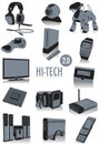 Hi-tech silhouettes 2 Royalty Free Stock Photo