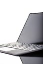 Hi-tech sleek laptop vertical