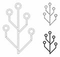 Hi-Tech Tree Vector Mesh Network Model and Triangle Mosaic Icon Royalty Free Stock Photo