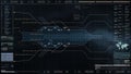 Hi-tech user interface head up display with digital data information Royalty Free Stock Photo