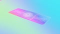 Hi Tech Vaccination Patch Close Up. Transdermal Vaccination: A Futuristic Method Using a Transparent Patch with Micro