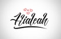 hialeah city design typography with red heart icon logo