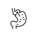 Hiatal hernia line icon. Isolated vector element.