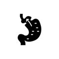 Hiatal hernia line icon. Isolated vector element.