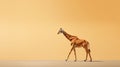 Hiatus: A Minimalistic Tabletop Photography Of A Giraffe In Grandeur Of Scale