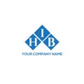 HIB letter logo design on WHITE background. HIB creative initials letter logo concept. HIB letter design Royalty Free Stock Photo