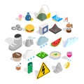 Hibernal icons set, isometric style