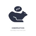 hibernation icon on white background. Simple element illustration from Animals concept Royalty Free Stock Photo