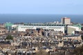 The Hibernian Football Club Stadium and Leith Rooftops Royalty Free Stock Photo