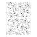 Hibiscus flower line art, hibiscus flowe coloring pages for adults,