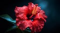 Hibiscus flower macro photography. Close up. Tropical flower bloom Royalty Free Stock Photo