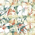 Hibiscus flowers seamless pattern Royalty Free Stock Photo