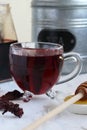 Hibiscus herbal tea Royalty Free Stock Photo