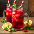 Hibiscus iced tea (zobo twist) Royalty Free Stock Photo