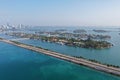 Hibiscus, Palm and Venetian Islands of Miami Beach, Florida