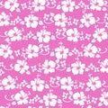 Hibiscus pattren hot pink Royalty Free Stock Photo