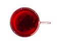 Hibiscus Tea, Dry Rose Drink, Cold Fruit Red Tea in Transparent Mug, Roselle Hibiscus Tea Royalty Free Stock Photo