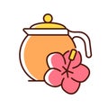 Hibiscus tea RGB color icon