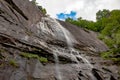 Hickory Nut Falls, a Waterfall located in Chimney Rock State Park in North Carolina Royalty Free Stock Photo