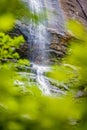 Hickory nut waterfalls during daylight summer Royalty Free Stock Photo