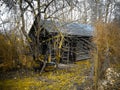 Hidden and abandoned old hut Royalty Free Stock Photo