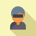 Hidden avatar face icon flat vector. Person user