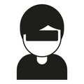 Hidden avatar face icon simple vector. Person user