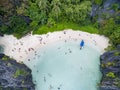 Hidden Beach in Matinloc Island in El Nido, Palawan, Philippines. Tour C route and Sightseeing Place. Royalty Free Stock Photo