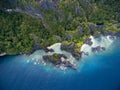 Hidden Beach in Matinloc Island in El Nido, Palawan, Philippines. Tour C route and Sightseeing Place. Royalty Free Stock Photo