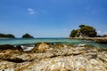 Hidden beauty of Kapas Island located in Terenganu, Malaysia at sunny day. Royalty Free Stock Photo