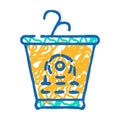 hidden camera flat icon doodle illustration Royalty Free Stock Photo