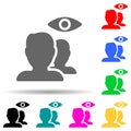 hidden contacts multi color style icon. Simple thin line, outline vector of web icons for ui and ux, website or mobile application Royalty Free Stock Photo