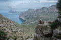 Hidden cove and mountain majesty when exploring the misty coastline of Mallorca