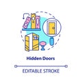 Hidden doors concept icon