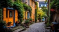 The Vibrant Village with Painted Shutter Doors